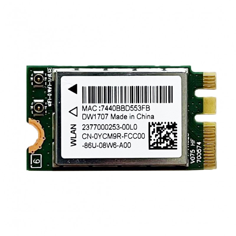 Μεταχειρισμένη Ασύρματη κάρτα δικτύου Mini M.2 WLAN board DW1707 Intel Dual Band Wireless WIFI 